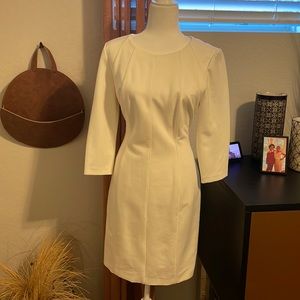 Long sleeve cream dress